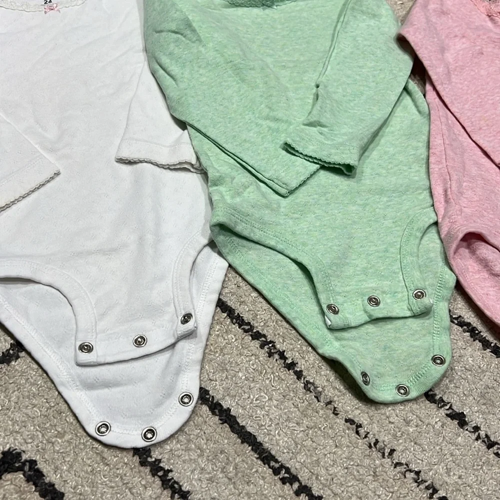 Carters long sleeve onesies bundle